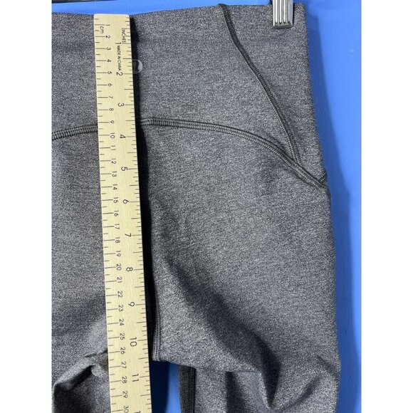 Lululemon Mid-Rise Cropped Leggings Womens 4 Gray Capris hiking outdoors - Picture 7 of 11